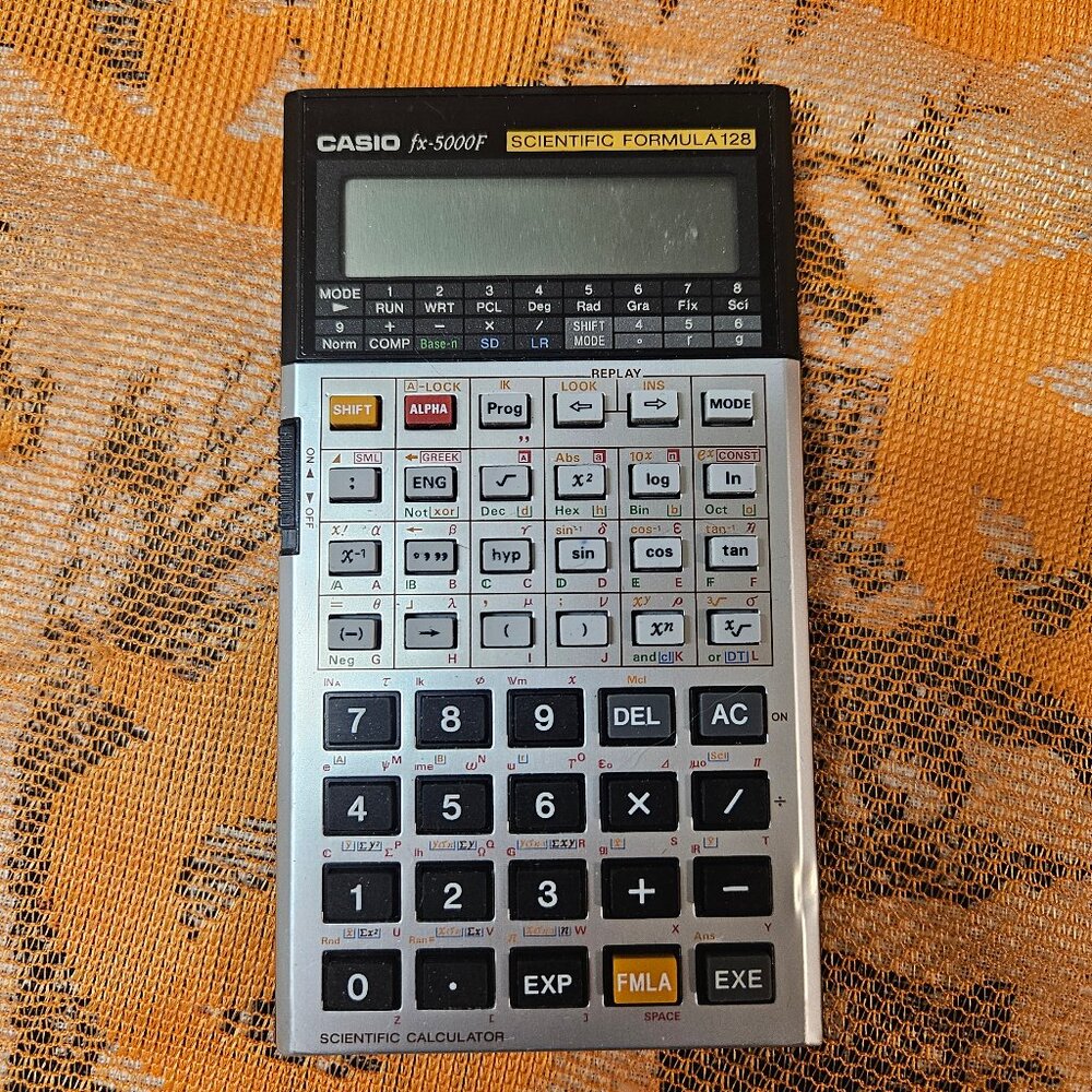 Casio fx-5000f Scientific Calculator Formula 128 Japan 1980s Vinage Tested